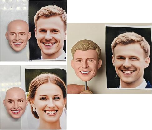 شخصية Bobbleheads مخصصة، تمثال دمى Bobblehead مخصص مصنوع يدويًا من صور هدايا فريدة لصديقها، الزوج، الأصدقاء in Saudi Arabia