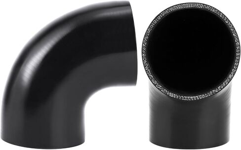 QWORK 90 Degree Elbow Silicone Hose, 2.5" ID 4-Ply Reinforced Silicone Hose for Turbo, Intercooler and Intake, 4" Long in Saudi Arabia