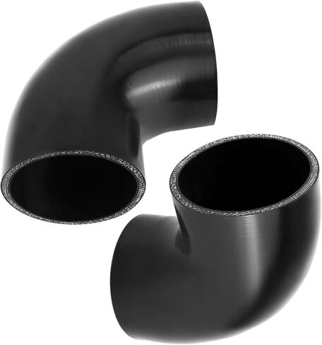 QWORK 90 Degree Elbow Silicone Hose, 2.5" ID 4-Ply Reinforced Silicone Hose for Turbo, Intercooler and Intake, 4" Long in Saudi Arabia