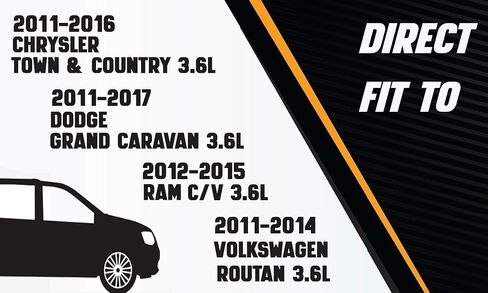 الفولاذ المصقول للعادم الشمالي الشرقي - مرنان العادم متوافق مع 2011-2017 Town & Country Grand Caravan C/V Routan 3.6L - يشمل المشابك in Kuwait