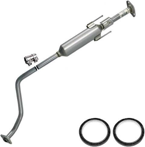 Northeastern Exhaust | Stainless Steel Resonator Pipe Compatible for Nissan Versa 2012-2017 | Nissan Versa Note 2012-2017 1.6L | Free Gaskets and Sleeve Included | Automotive Replacement Part in Saudi Arabia