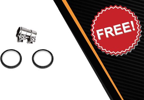 Northeastern Exhaust | Stainless Steel Resonator Pipe Compatible for Nissan Versa 2012-2017 | Nissan Versa Note 2012-2017 1.6L | Free Gaskets and Sleeve Included | Automotive Replacement Part in Saudi Arabia