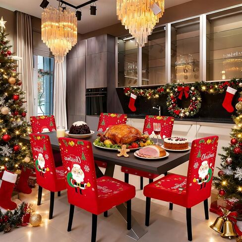 Chair Covers, Dining Room Chair Covers, Stretch Kitchen Chair Covers/Dining Room Chair Covers Set of 4, Removable Washable Dining Chair Slipcovers for Home, Hotel, Banquet in Saudi Arabia