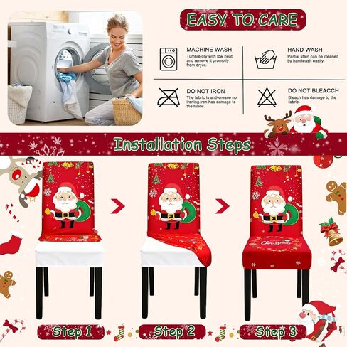 Chair Covers, Dining Room Chair Covers, Stretch Kitchen Chair Covers/Dining Room Chair Covers Set of 4, Removable Washable Dining Chair Slipcovers for Home, Hotel, Banquet in Saudi Arabia