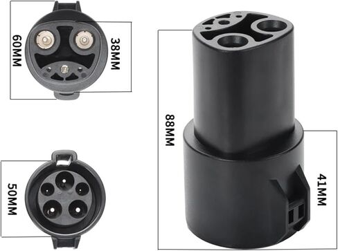 محول السيارة الكهربائية نوع 1 محول 32A موصل شاحن سيارات كهربائية لطراز 2024 y s x 3 (محول قطعة واحدة) in Kuwait