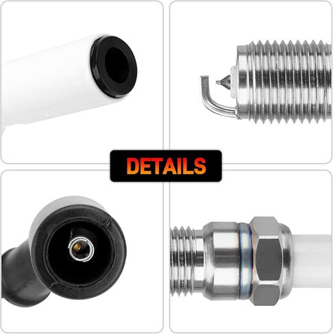 8 قطع 9070C LS مجموعة أسلاك توصيل الإشعال و41-110 قابس إشعال إيريديوم، مع حذاء سيراميك شديد 9000 متوافق مع محركات جي إم سي تشيفي بويك كاديلاك بونتياك LS محطات LS3 LS4 LS7 LT in Kuwait