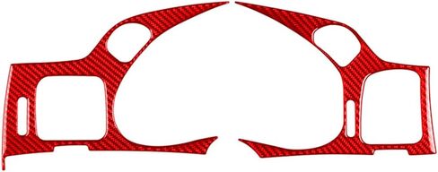 Chcury1 2Pcs Dashboard Panel Cover Speedometer Display Trim Sticker LHD ABS Red For Chevrolet Impala 2000-2005 in Saudi Arabia