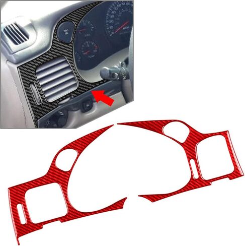 Chcury1 2Pcs Dashboard Panel Cover Speedometer Display Trim Sticker LHD ABS Red For Chevrolet Impala 2000-2005 in Saudi Arabia