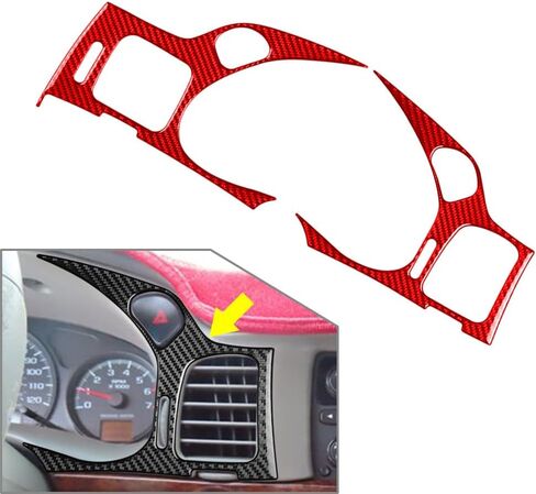 Chcury1 2Pcs Dashboard Panel Cover Speedometer Display Trim Sticker LHD ABS Red For Chevrolet Impala 2000-2005 in Saudi Arabia