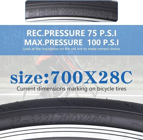 2 Pack 700x23C/25C/28C/35C/38C Bike Tires Plus Bike Inner Tubes Presta Valve 48mm or Schrader Valve 48mm Foldable Replacement Tires for Road Bicycle in Kuwait