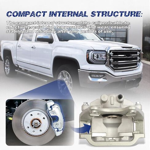 Rear Right Brake Caliper Compatible with Cadillac Escalade/Chevrolet Avalanche Silverado Suburban Tahoe/GMC Sierra 1500 Yukon # 15265833, 15792635, 22968239, 23279394, 84191287, 18-B5031 in Saudi Arabia