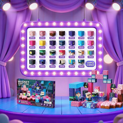 Magnetic Building Blocks 200PCS, STEM Toys Educational Magnet Cubes, Learning Sensory Toys for Kids Ages 4-12, Birthday Gifts for Boys & Girls in Saudi Arabia