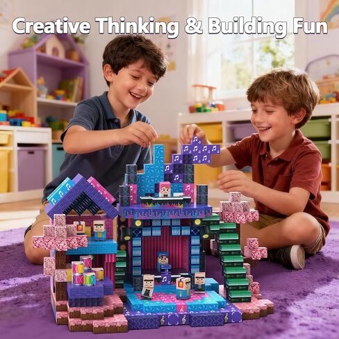Magnetic Building Blocks 200PCS, STEM Toys Educational Magnet Cubes, Learning Sensory Toys for Kids Ages 4-12, Birthday Gifts for Boys & Girls in Saudi Arabia