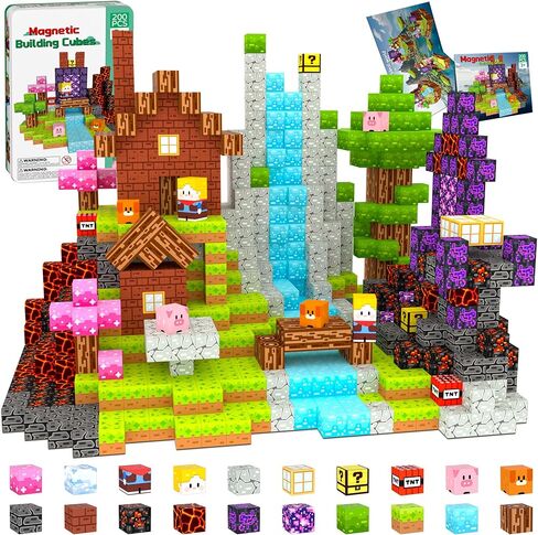 OUGUI Mini Magnetic Blocks Travel Toys for Kids - 35 PCS Magnet Building Blocks Building Cubes with Iron Box STEM Educational Magnetic Toys Christmas Birthday Gift for Ages 4-8 Boys Girls Toddlers in Saudi Arabia