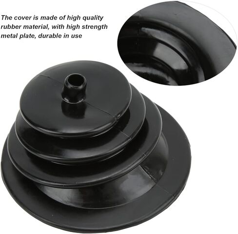 Acouto Round Shifter Boot, Gear Shift Handbrake L Boot Plate Kit Black Rubber Round 5.250in 13.3cm Universal bootsThe Shifter Boot Plate kit is extensively Univers in Saudi Arabia