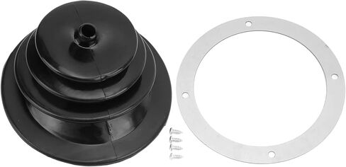 Acouto Round Shifter Boot, Gear Shift Handbrake L Boot Plate Kit Black Rubber Round 5.250in 13.3cm Universal bootsThe Shifter Boot Plate kit is extensively Univers in Saudi Arabia