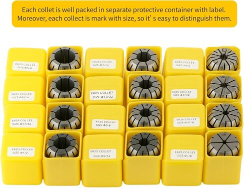 مجموعة أسطوانة ER32 26 قطعة مجموعة أسطوانة زنبركية ER32 أداة طحن ومخرطة النقش باستخدام الحاسب الآلي 1/32-13/16 بوصة لآلة النقش باستخدام الحاسب الآلي وأداة مخرطة الطحن وأطواق النقش in Kuwait