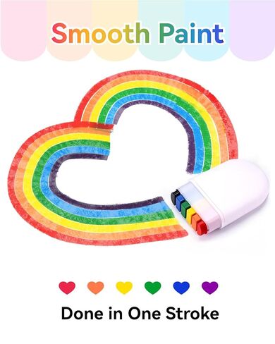 عبوتان من طلاء الوجه بألوان قوس قزح - عصا مكياج علم قوس قزح للمثليين، طلاء للوجه والجسم لموكب الفخر، واحتفالات شهر الفخر، والحفلات التنكرية، والمهرجانات in Kuwait