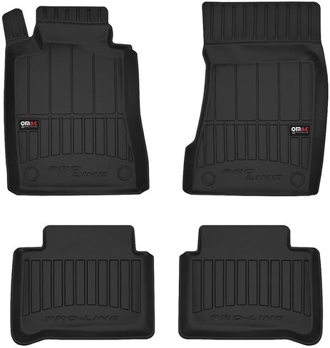 OMAC Premium Floor Mats for Mercedes E Class Sedan Wagon 2003-2009, All Weather, Heavy Duty, 4 Pieces, Black in Saudi Arabia