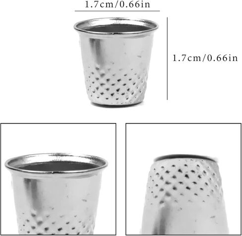10 Metal Sewing Thimbles, Adjustable Finger Protectors for DIY & Crafting in Saudi Arabia