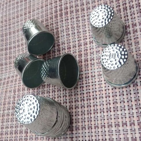 10 Metal Sewing Thimbles, Adjustable Finger Protectors for DIY & Crafting in Saudi Arabia