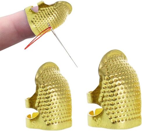 2 Pieces Sewing Thimble for Hand Sewing, Metal Sewing Thimble Finger Protector Accessories in Saudi Arabia