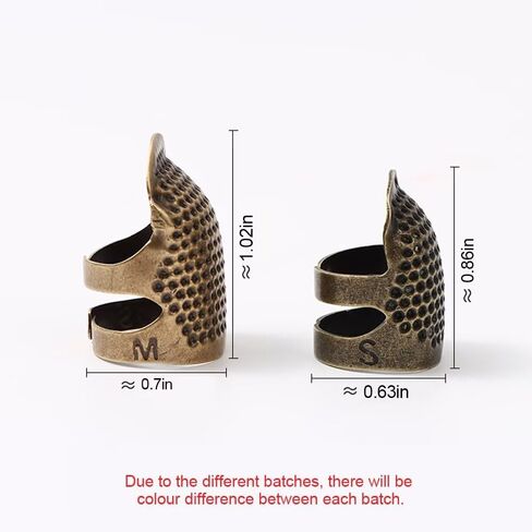 2 Pieces Sewing Thimble for Hand Sewing, Metal Sewing Thimble Finger Protector Accessories in Saudi Arabia