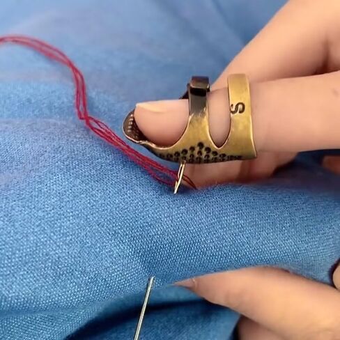 2 Pieces Sewing Thimble for Hand Sewing, Metal Sewing Thimble Finger Protector Accessories in Saudi Arabia