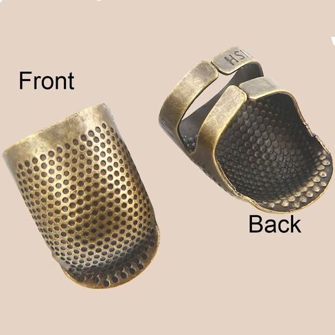 2 Pieces Sewing Thimble for Hand Sewing, Metal Sewing Thimble Finger Protector Accessories in Saudi Arabia