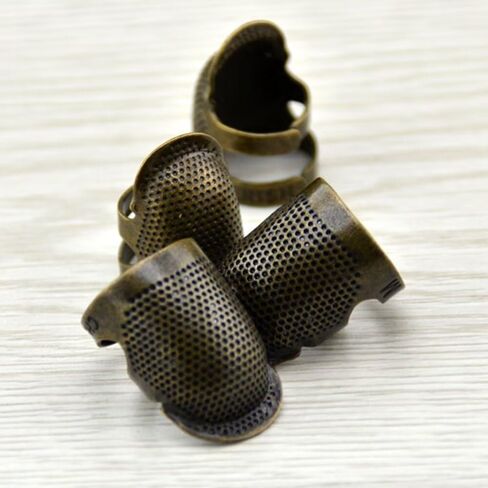 2 Pieces Sewing Thimble for Hand Sewing, Metal Sewing Thimble Finger Protector Accessories in Saudi Arabia