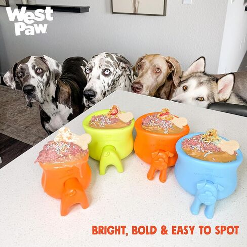 WEST PAW Toppl Stopper 2-Pack in Granny Smith - Designed for Dog Enrichment, Accessory That Fits All Toppl Dog Toy Sizes - Makes Meal & Treat Prep Easy, Clean & Stable, Made in USA, Recycled Plastic. in Kuwait