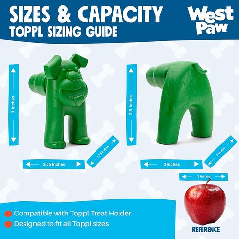 WEST PAW Toppl Stopper 2-Pack in Granny Smith - Designed for Dog Enrichment, Accessory That Fits All Toppl Dog Toy Sizes - Makes Meal & Treat Prep Easy, Clean & Stable, Made in USA, Recycled Plastic. in Kuwait