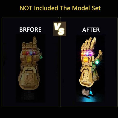 مجموعة إضاءة LED لـ Lego-76191، متوافقة مع نموذج مكعبات بناء Infinity Gauntlet، غير متضمنة مجموعة النموذج in Saudi Arabia