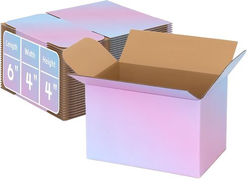 صناديق شحن متوسطة مقاس 10x7x6، 30 علبة صندوق بريد من الورق المقوى الأرجواني، علب هدايا لتغليف الأعمال الصغيرة in Kuwait