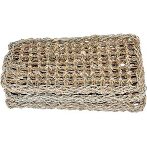 Super Bird Creations SB50002 Seagrass Mat for Cage Decor, Pet Enrichment and Boredom Relief - Versatile Toy-Making Base - Ideal for Parrots - Small to Large Birds & Reptiles - 7"x7" (3 Pack)