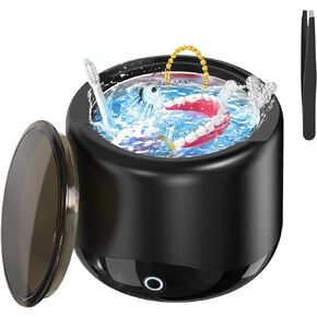 ماكينة تنظيف التجنيب بالموجات فوق الصوتية من كيميك، منظف المجوهرات المحمول 42 كيلو هرتز للاستخدام في المنزل أو السفر، منظف الحرس الليلي لأطقم الأسنان، والمصفف، والمثبت، وصواني التبييض in Kuwait