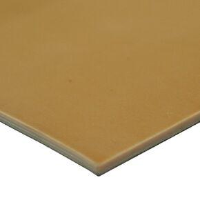 Small Parts 33-014-375-024-036 Pure Gum Rubber, 40A Durometer, Smooth Finish, No Backing, 3/8" Thickness, 24" Width, 36" Length, Tan