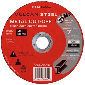 7 Inch Cut Off Wheel 5 Pack - Precision Smooth Cutting - Abrasive Cutoff Wheel - Aluminum Oxide - Metal Cutting Wheel - Grinder Cut Off Wheel - Cut Off Disc – Sidco Supply