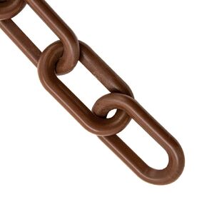 Mr. Chain Heavy-Duty Plastic Barrier Chain, Brown, 2-Inch Link Diameter, 50-Foot Length (51010-50)