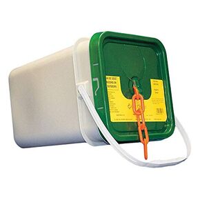 Mr. Chain Plastic Barrier Chain Pail, Safety Orange, 2-Inch Link Diameter, 160-Foot Length (50012-P)