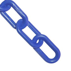 Mr. Chain Plastic Barrier Chain, Blue, 1-Inch Link Diameter, 25-Foot Length (10006-25)