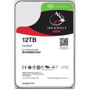 محرك الأقراص الصلبة الداخلي Seagate IronWolf 6TB NAS - 3.5 بوصة SATA 6 جيجابايت/ثانية 7200 دورة في الدقيقة 256 ميجابايت ذاكرة تخزين مؤقت للتخزين المتصل بشبكة RAID - تغليف خالٍ من الإحباط (ST6000VN0033) (متجدد) in Kuwait