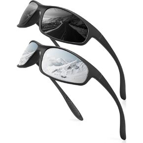 KALIYADI Mens-Sunglasses Polarized Sunglasses-Men Sports: Sport Sun Glasses for Running Cycling Fishing with UV Protection