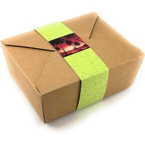 Afubaka 45 pcs 47oz - Paper Food Take Out Containers with Waist Seal Band - Eco Friendly Disposable and Recyclable Kraft Paper Box - Sturdy, Leak & Grease Proof Microwavable Boxes in Saudi Arabia
