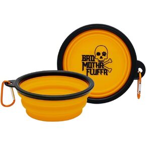 Doggyway Dog Bowl Collapsible Bowls, Portable Dog Water Food Bowls for Travel, Camping, Walking with Carabiner Clip (Place Steak Here)