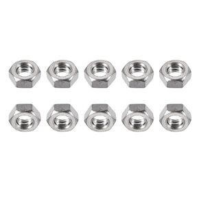 #6-32(UNC) Hex Nuts - 100Pack - Good for Home Garage Repair - 304 Stainless Steel Hexagonal Nuts - Silver