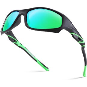 LIU·WEN Kids Sports Baseball Polarized Sunglasses - Flexible Shades for Youth Boys Girls Age 4-12