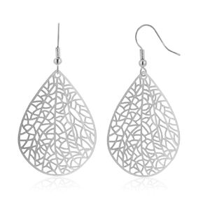 Teardrop Earrings for Women, 14K Gold Plated Dangle Earrings Handmade Filigree Teardrop Dangling Earrings Hypoallergenic 925 Sterling Gold Hooks Exquisite Leaf Earrings for women Girls