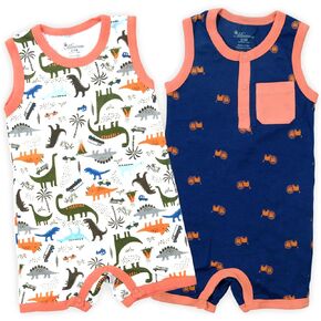 Minicoco Baby Infant Boys Girl Sleeveless One-Piece Vest Rompers Jumpsuits Toddler Boy Girl Cotton Outfits