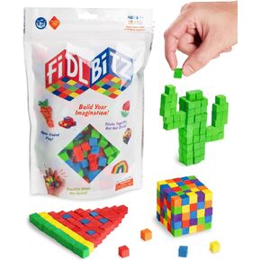 Play Visions FidlBitz® - Revolutionary Cubes That Stick Together, But Not Sticky! (Bag of Bitz (Assorted Colors))